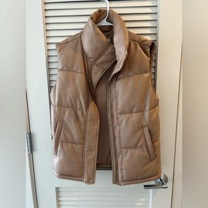 Abercrombie & Fitch faux leather vest size S